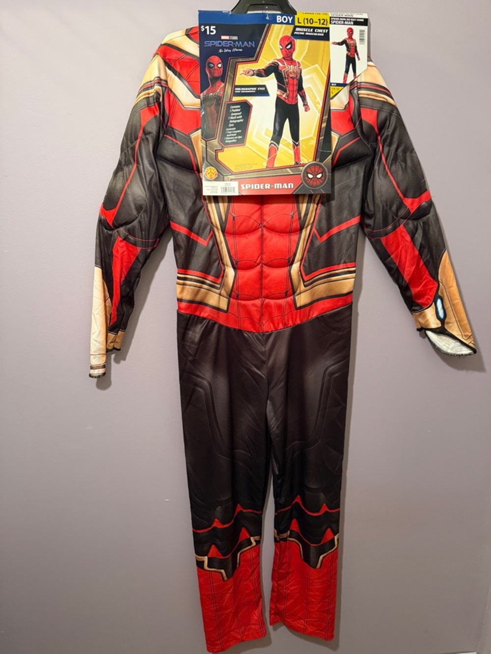 Spiderman Kids Superhero Costume in Red, Black & Gold